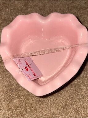 Pink Heart-Shaped Ramekin Dish
